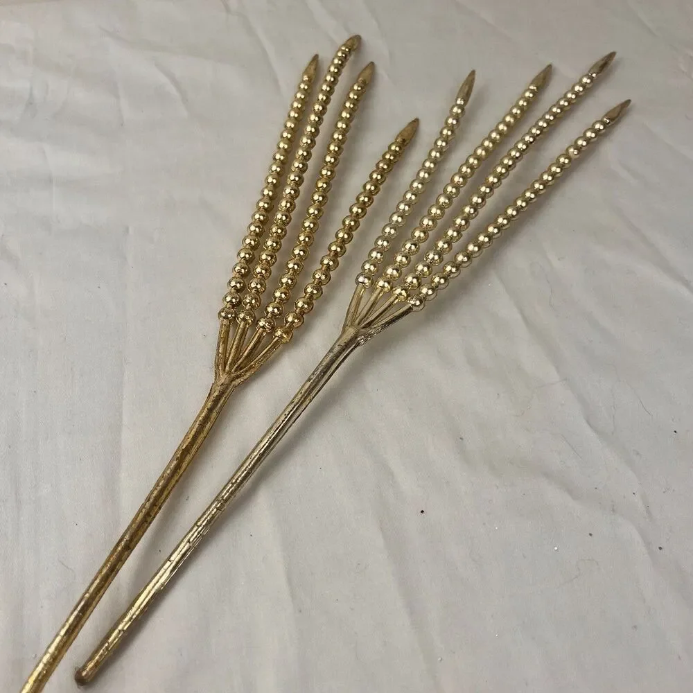Vintage Christmas Ornaments Decorations Lot Birch Branches Sprays Foils Tinsel